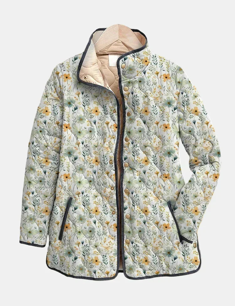 Nola Delightful Floral-Printed Quilted Jacket
