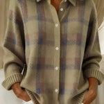 Taylor Cosy Checked Knit Cardigan