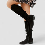 Adelaide, Knee-High Riding Boots with Ruched Shaft