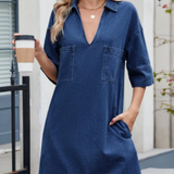 Rosie Casual Denim Dress - view 6