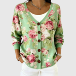 Rose Comfortable Knitted Cardigan with Buttons