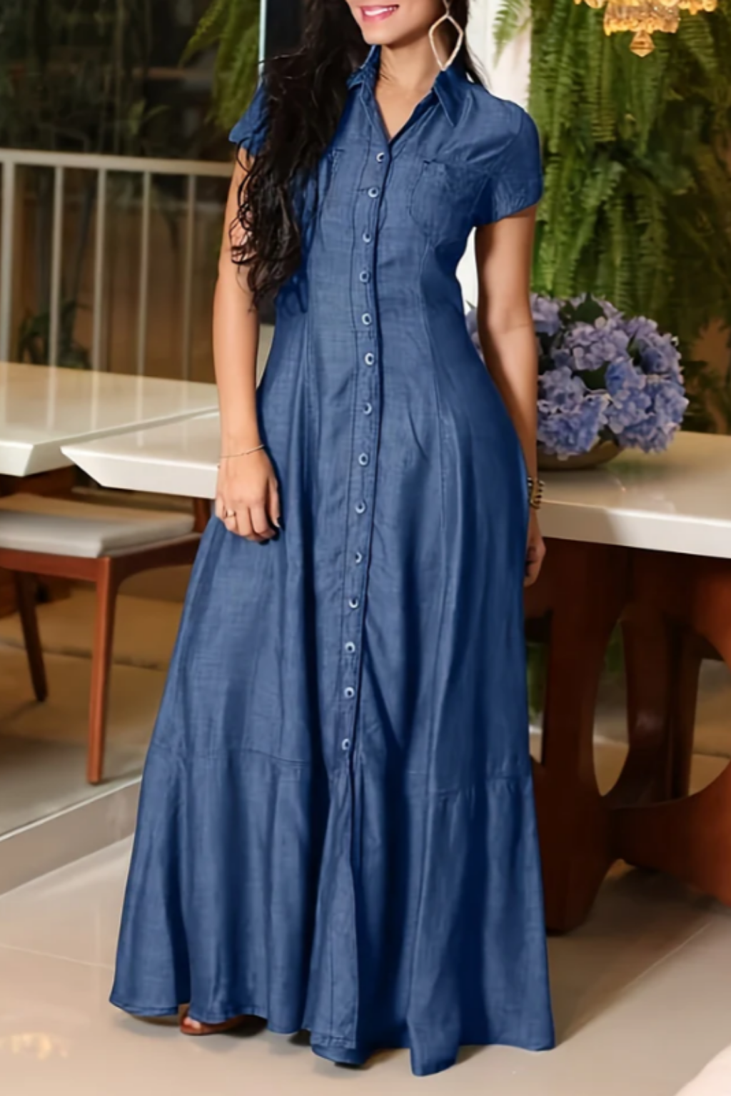 Ruby Long Denim Dress - view 4