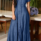Ruby Long Denim Dress - view 4