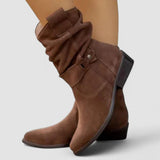 Elspeth, Western Boots with Ruched Shaft