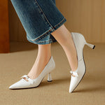 Edith Elegant Pumps with Bow Detail