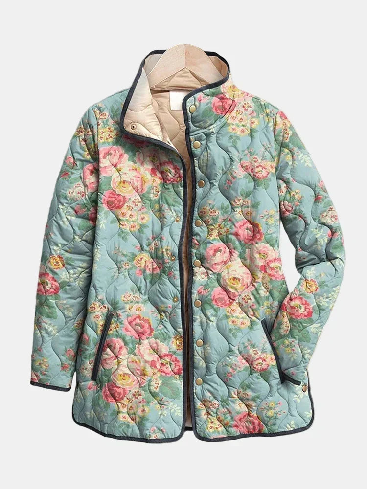 Elara Quilted Floral Print Jacket