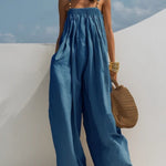 Molly Wide-Leg Denim Jumpsuit - view 3