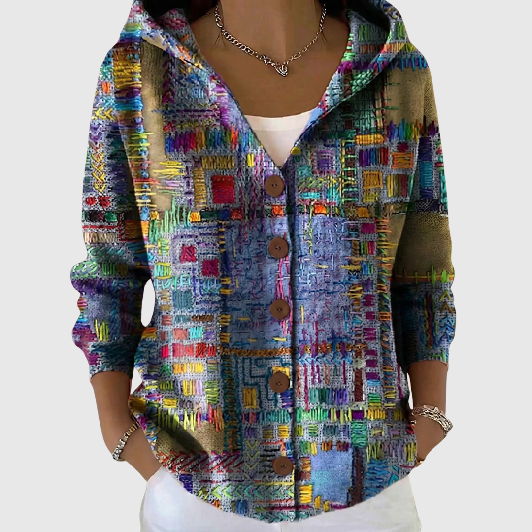 Charlotte Comfortable Knitted Cardigan with Hood