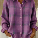 Rebecca Relaxed Fit Checked Cardigan