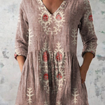 Elise Long Blouse with V-Neck, product view