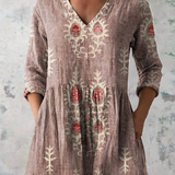 Elise Long Blouse with V-Neck, product view