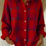 Brittany Soft Checked Button Cardigan