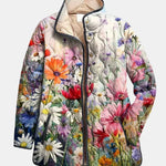 Kaia Charming Vintage Floral Print Quilted Jacket