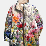 Kaia Charming Vintage Floral Print Quilted Jacket