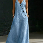 Niamh Long Button-Down Denim Dress - view 2