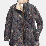 Niva Vintage Floral Print Quilted Jacket