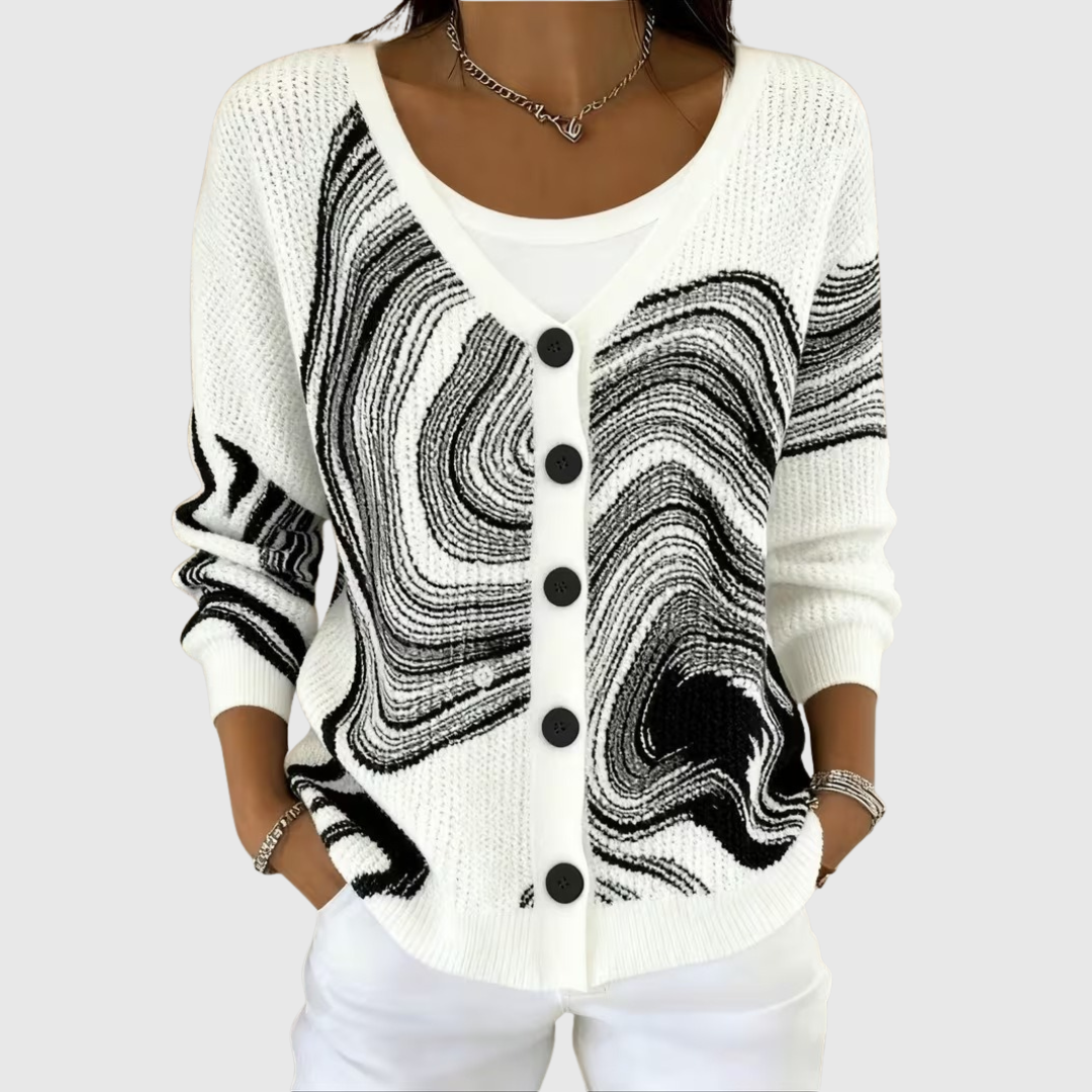 Lena Comfortable Knitted Cardigan with Buttons