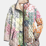 Suri Casual Floral Print Quilted Jacket