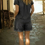 Stephanie Relaxed Short Denim Co-ord Set - view 5