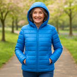 Tess, Mid-Season Coat, Sky Blue