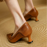 Fiona Elegant Pumps with Textured Panels