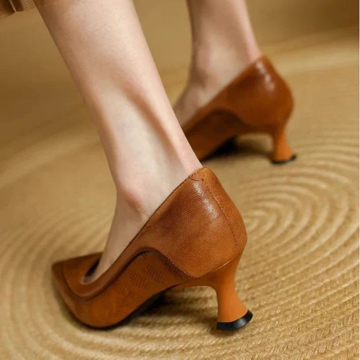 Fiona Elegant Pumps with Textured Panels