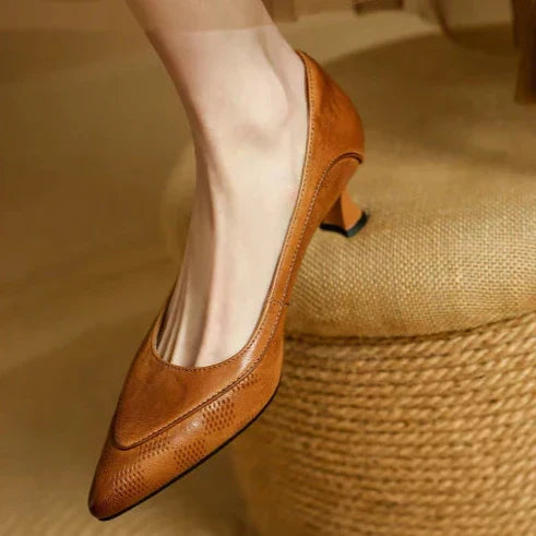 Fiona Elegant Pumps with Textured Panels