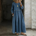 Sophie Peter Pan Collar Denim Dress