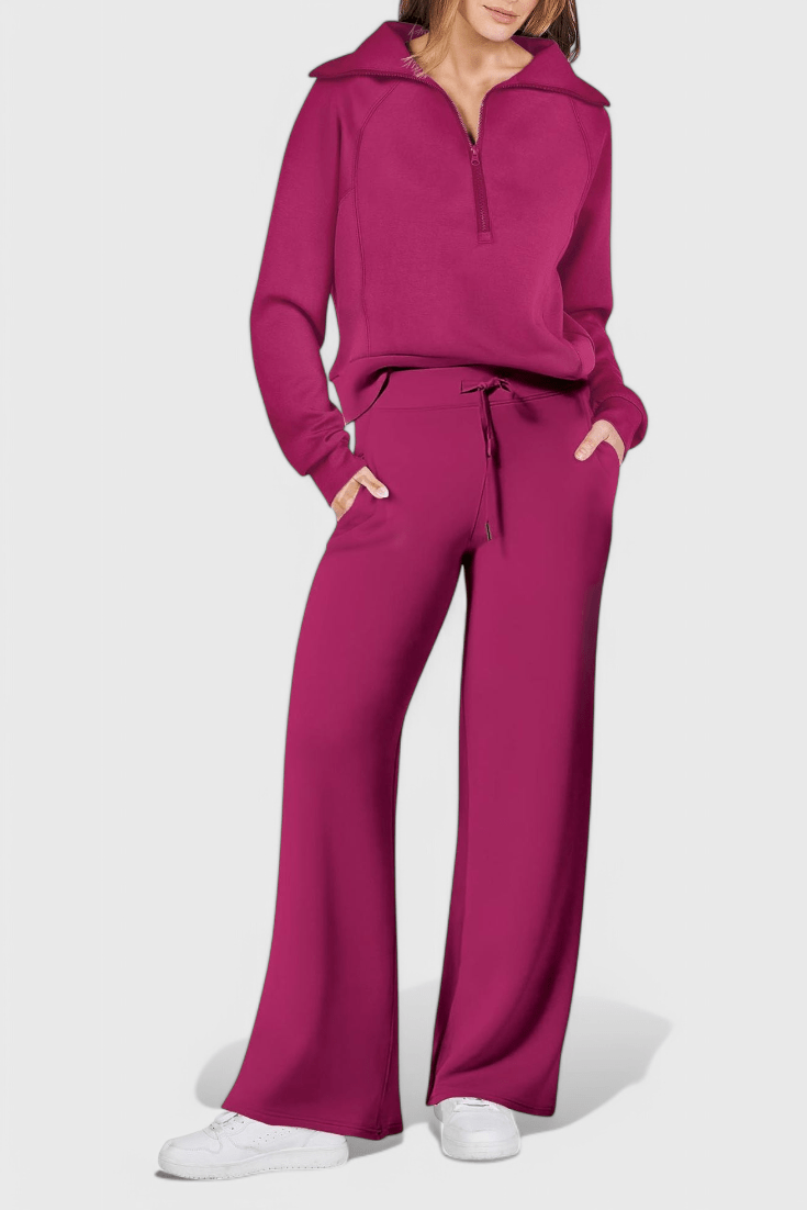 Agnes, Relaxed Jumper & Wide-Leg Trousers Set