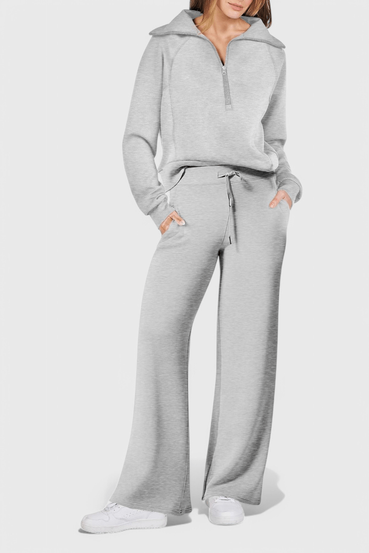Agnes, Relaxed Jumper & Wide-Leg Trousers Set