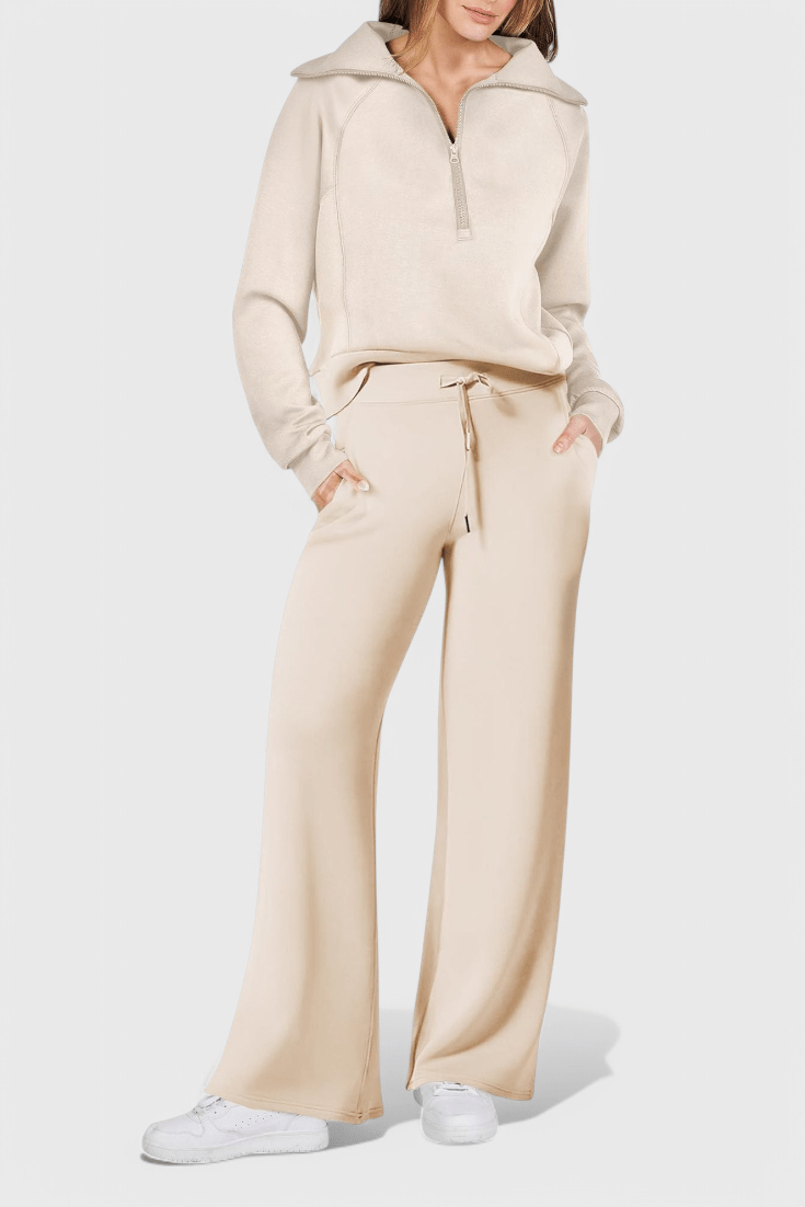 Agnes, Relaxed Jumper & Wide-Leg Trousers Set
