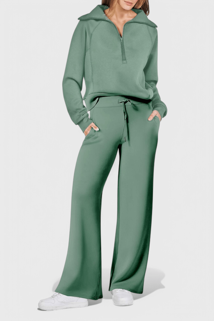 Agnes, Relaxed Jumper & Wide-Leg Trousers Set