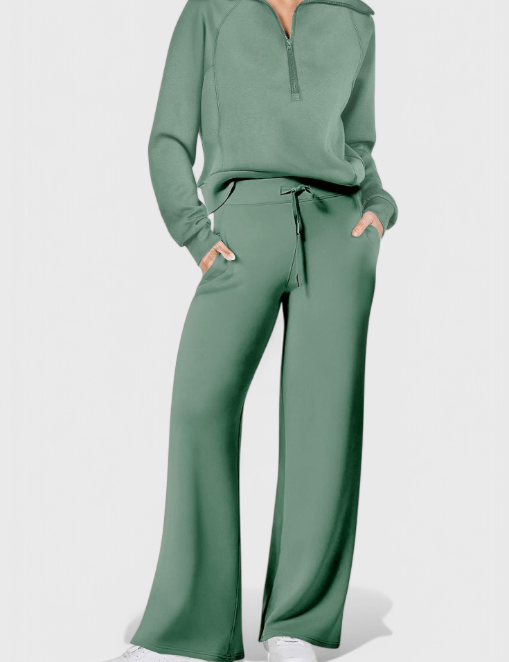 Agnes, Relaxed Jumper & Wide-Leg Trousers Set