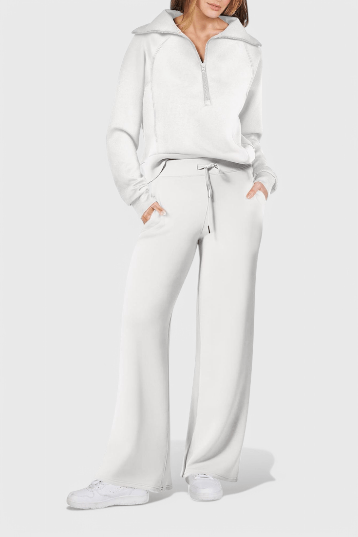 Agnes, Relaxed Jumper & Wide-Leg Trousers Set