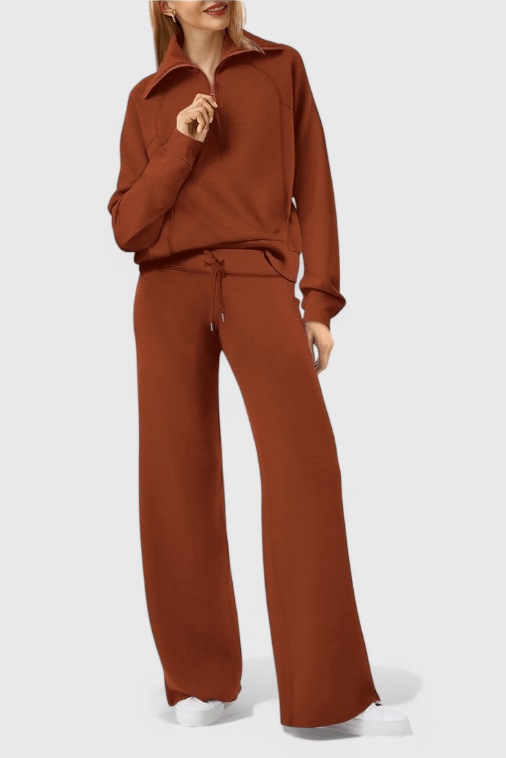 Agnes, Relaxed Jumper & Wide-Leg Trousers Set