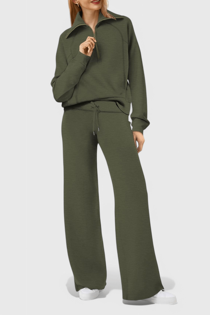 Agnes, Relaxed Jumper & Wide-Leg Trousers Set