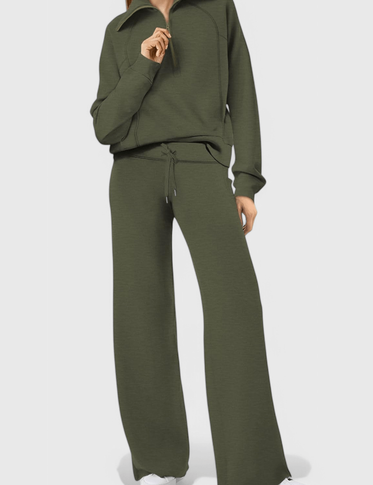 Agnes, Relaxed Jumper & Wide-Leg Trousers Set