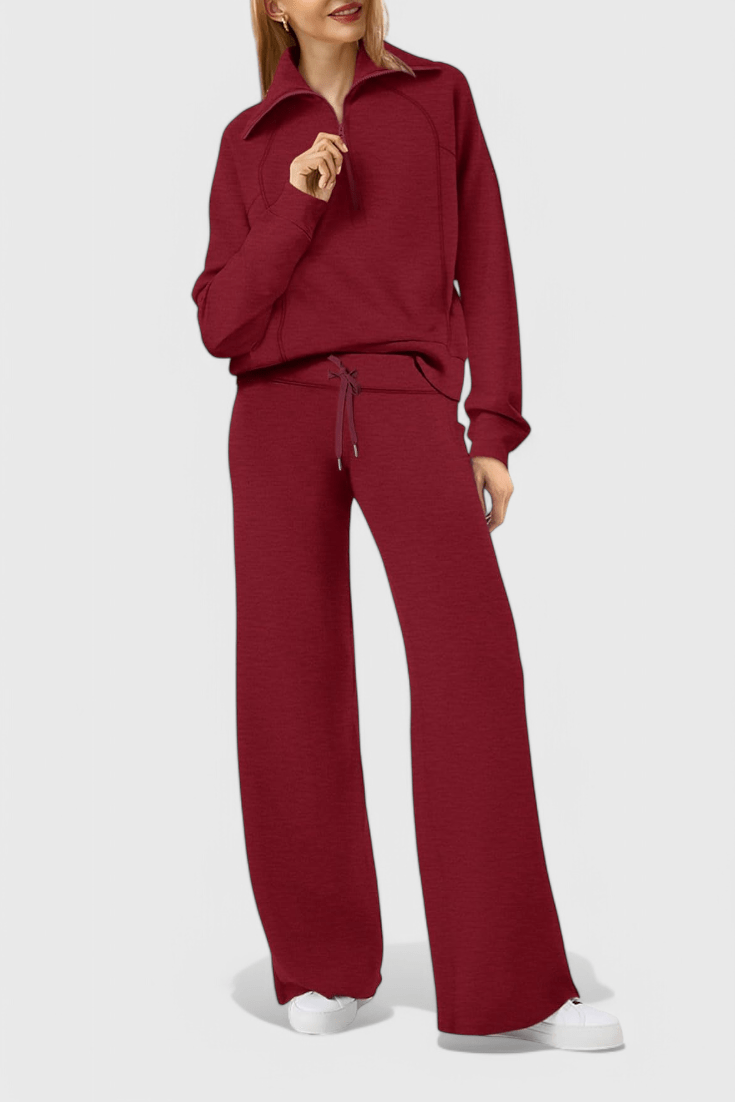 Agnes, Relaxed Jumper & Wide-Leg Trousers Set