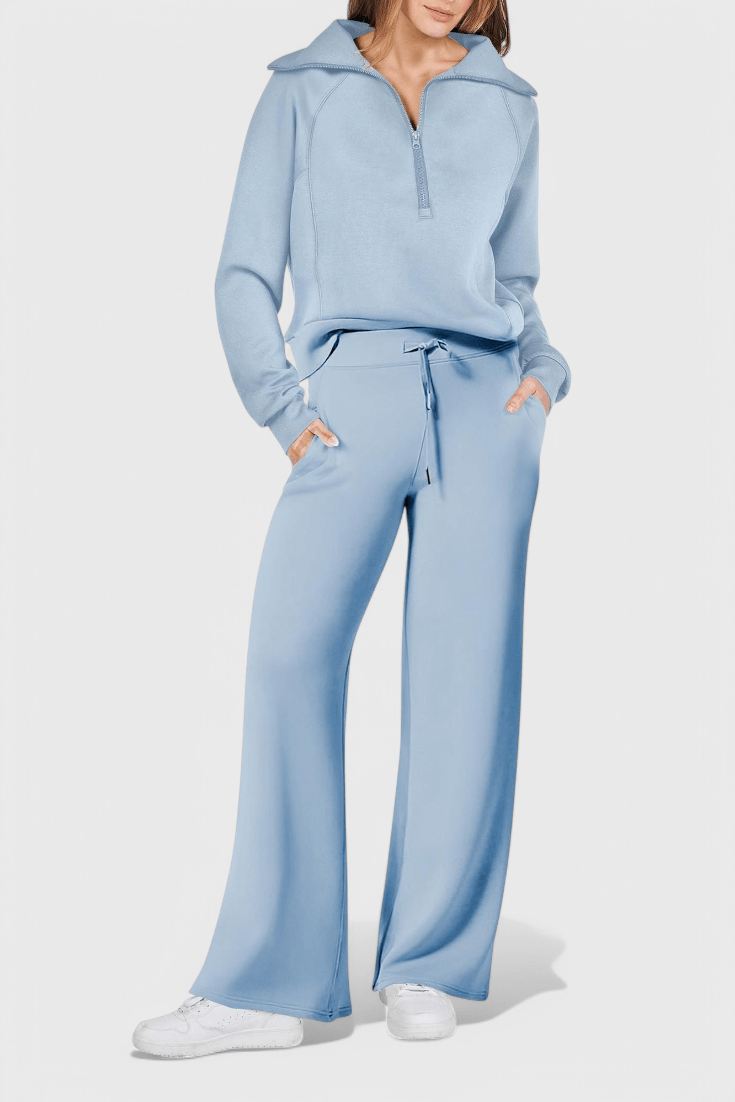 Agnes, Relaxed Jumper & Wide-Leg Trousers Set