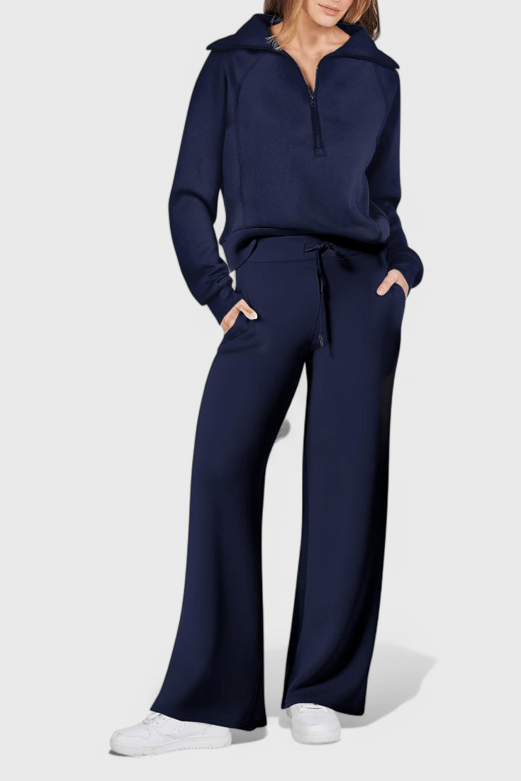Agnes, Relaxed Jumper & Wide-Leg Trousers Set