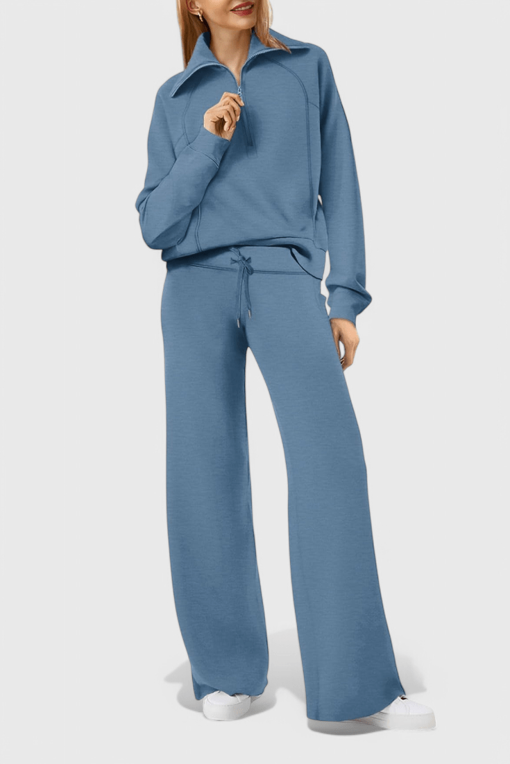 Agnes, Relaxed Jumper & Wide-Leg Trousers Set