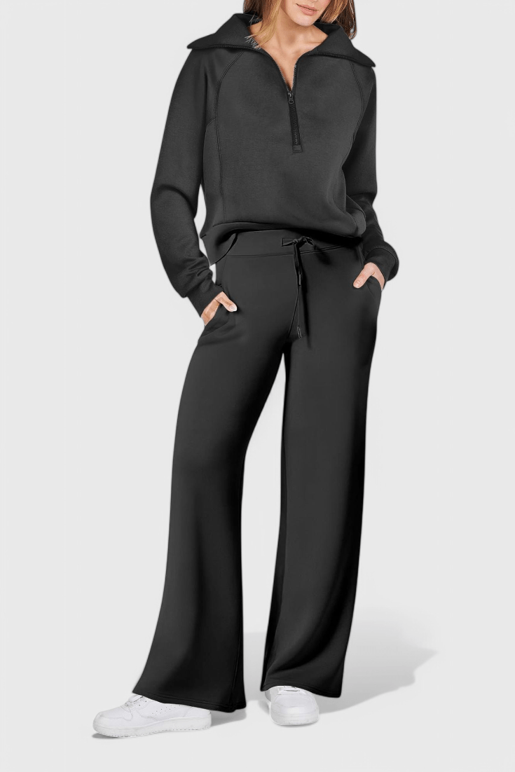 Agnes, Relaxed Jumper & Wide-Leg Trousers Set