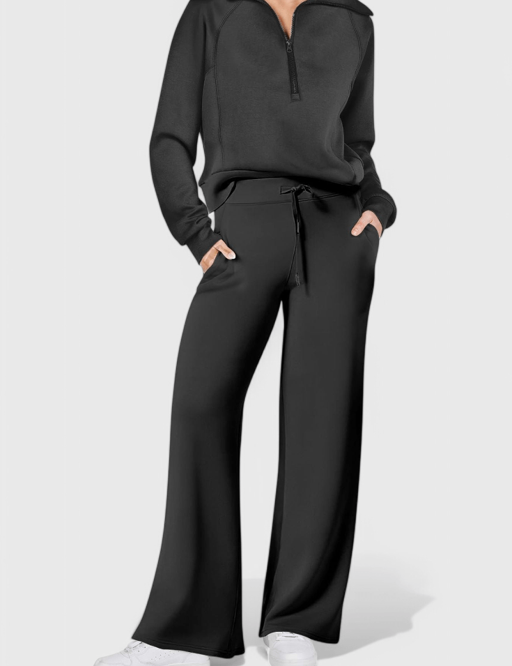 Agnes, Relaxed Jumper & Wide-Leg Trousers Set