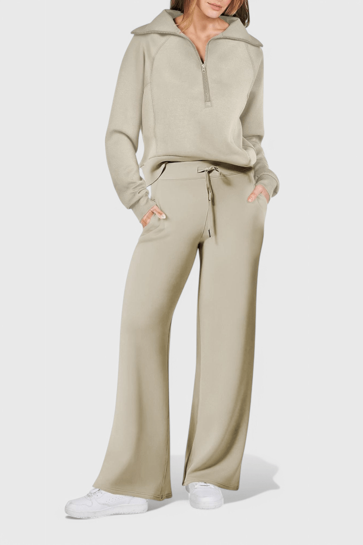 Agnes, Relaxed Jumper & Wide-Leg Trousers Set
