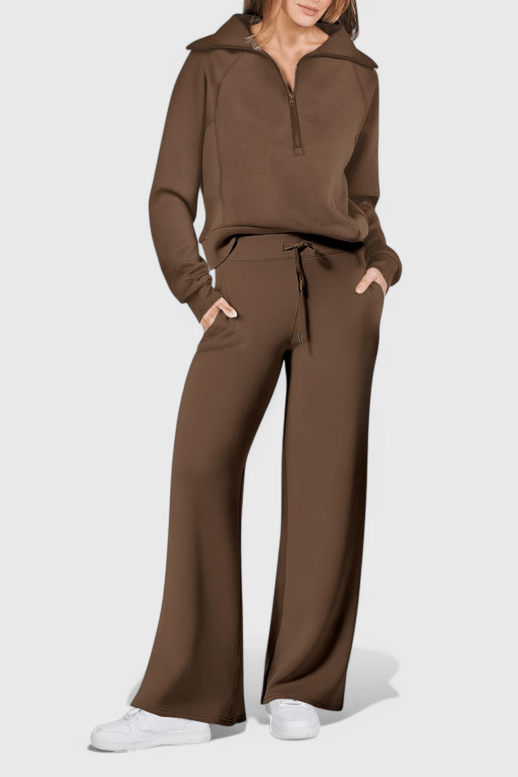 Agnes, Relaxed Jumper & Wide-Leg Trousers Set