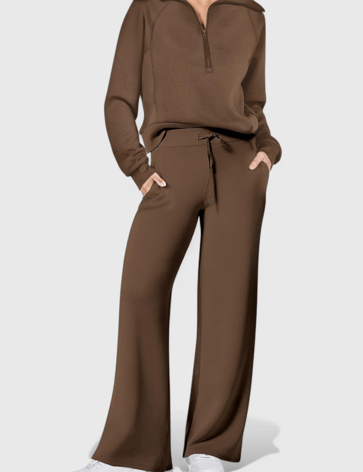 Agnes, Relaxed Jumper & Wide-Leg Trousers Set