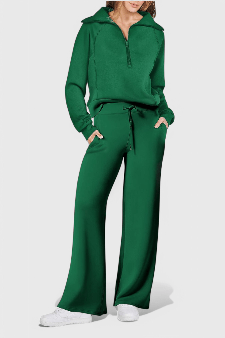 Agnes, Relaxed Jumper & Wide-Leg Trousers Set