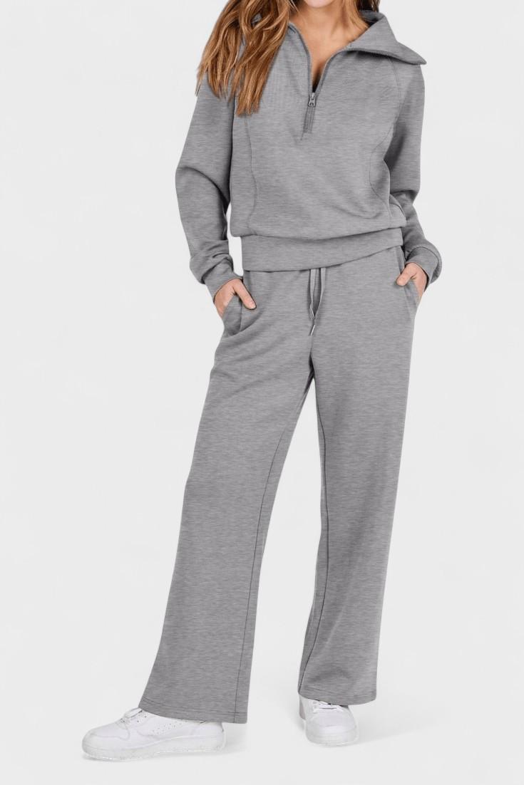 Agnes, Relaxed Jumper & Wide-Leg Trousers Set