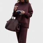 Agnes, Roll-Neck Knitted Top & Trousers Set