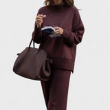Agnes, Roll-Neck Knitted Top & Trousers Set